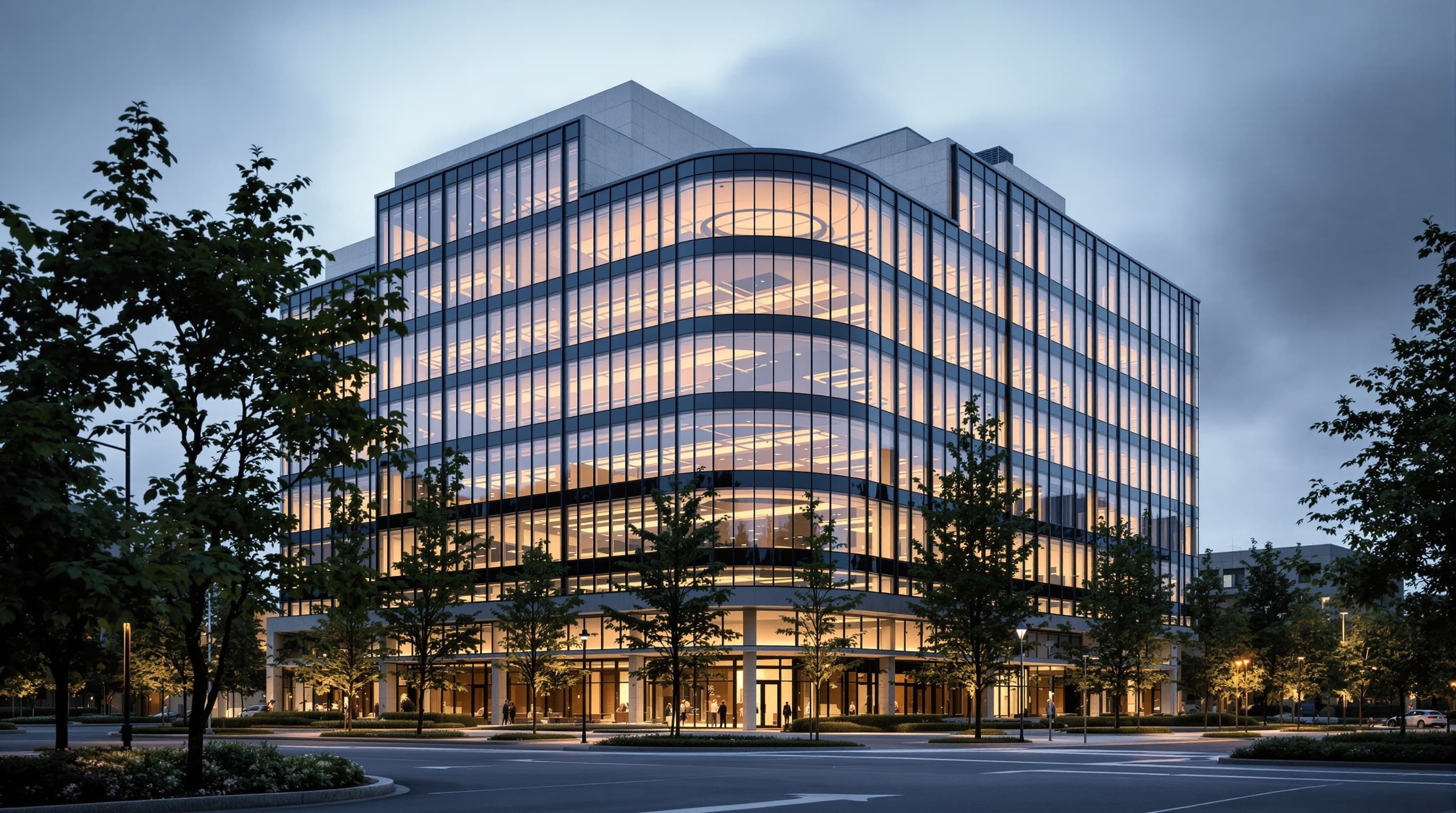 Class B mid-rise office building