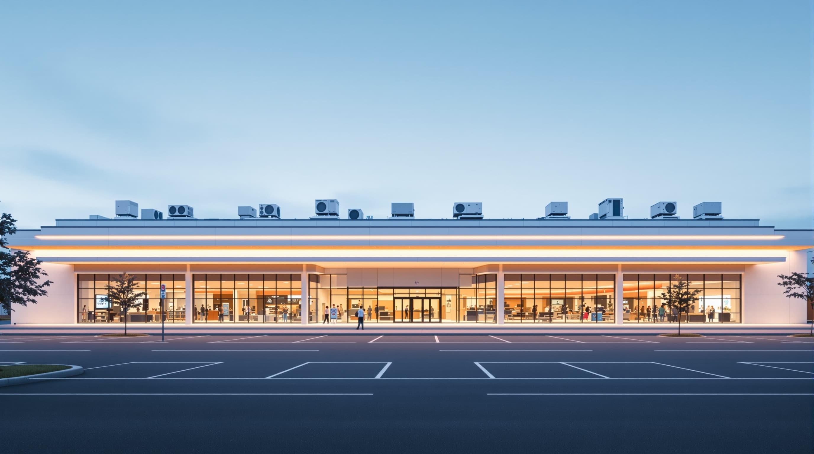 Retail shopping centre exterior