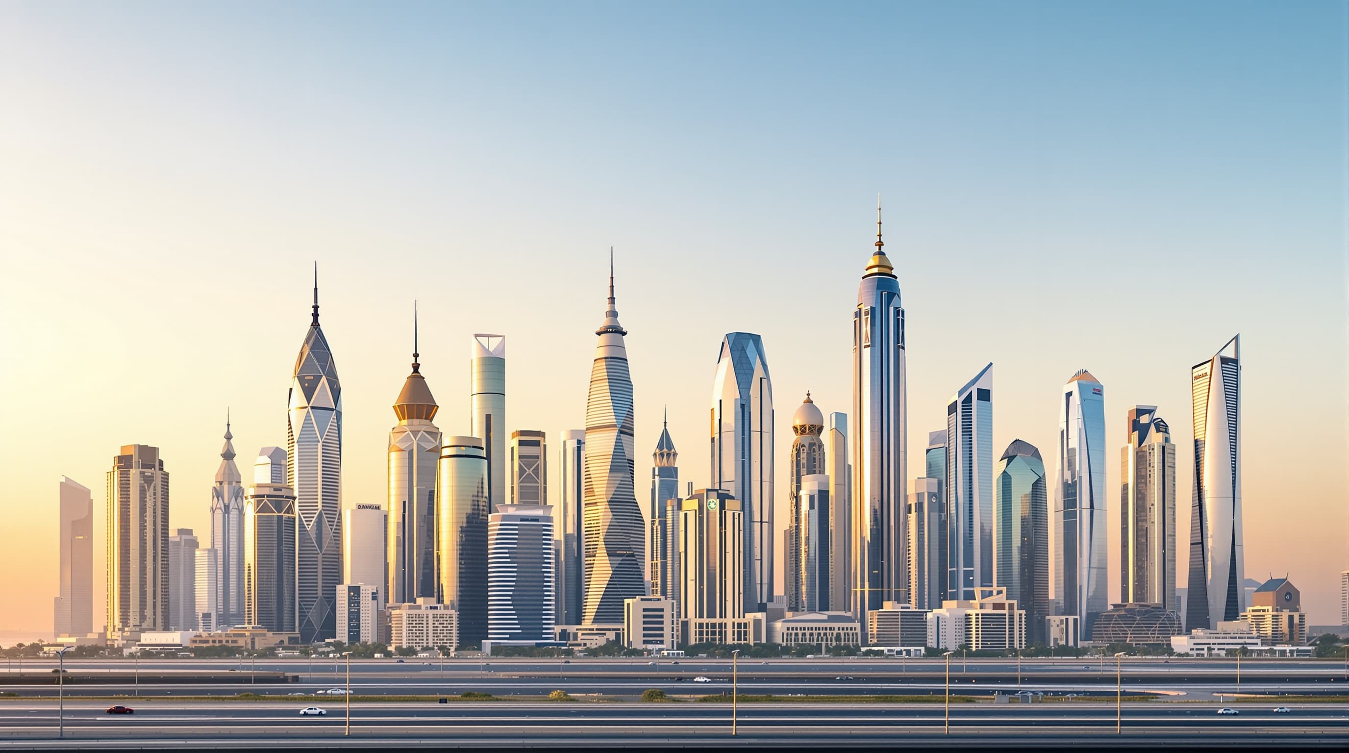 Modern MENA architecture and city skyline